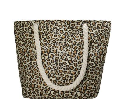 leopard beach bag