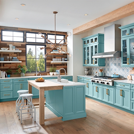 Kitchen Trends: Colorful Cabinets - The Three Tomatoes